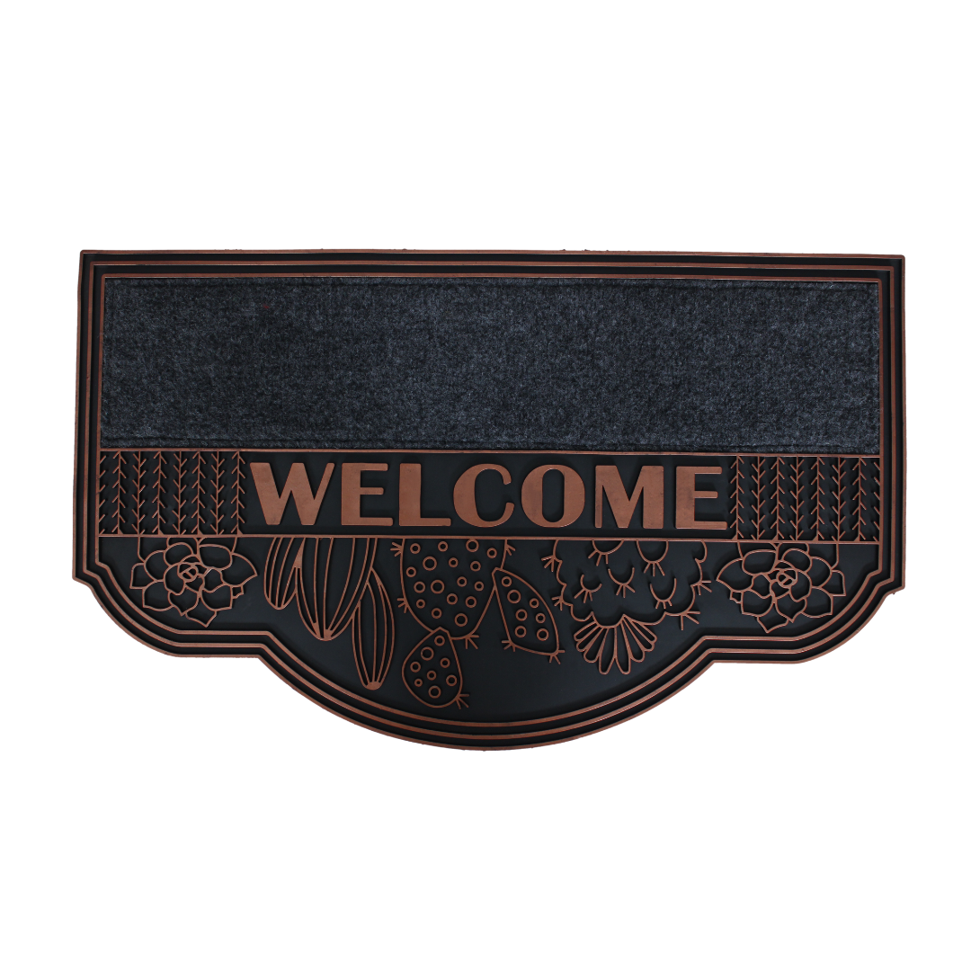 FLORAL WELCOME WITH CARPET DOOR MATS
