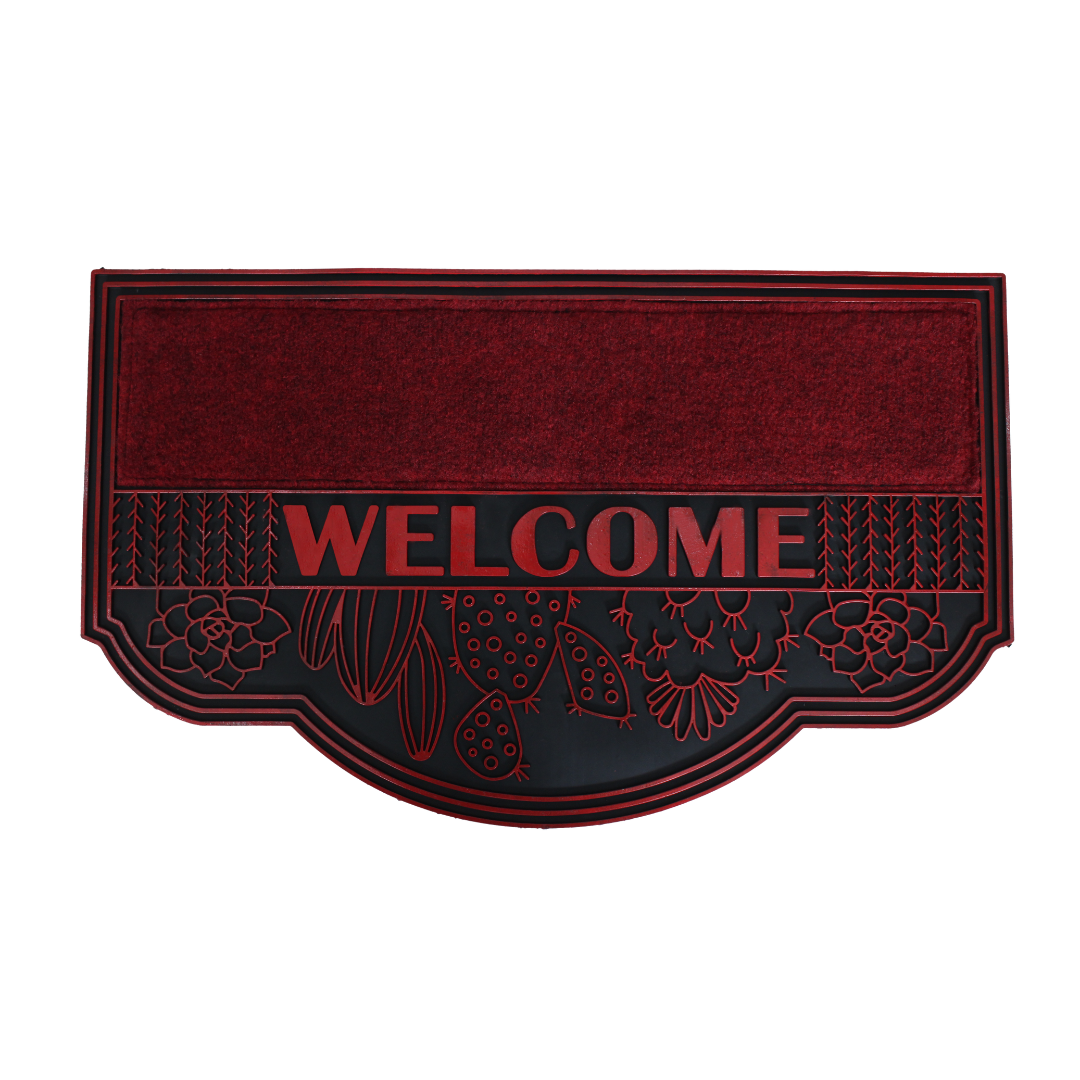 FLORAL WELCOME WITH CARPET DOOR MATS