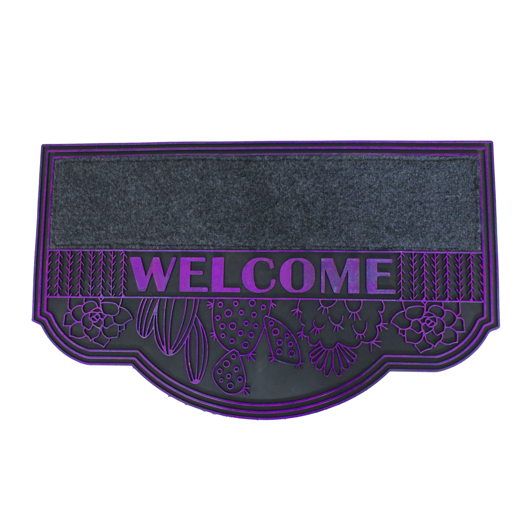 FLORAL WELCOME WITH CARPET DOOR MATS