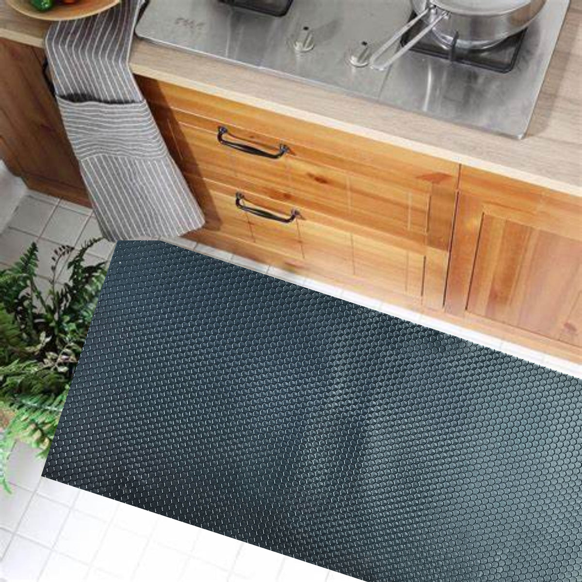 HONEYCOMB RUNNER MAT ONE PIECE PVC HOME & KITCHEN MULTI PURPOSE MAT