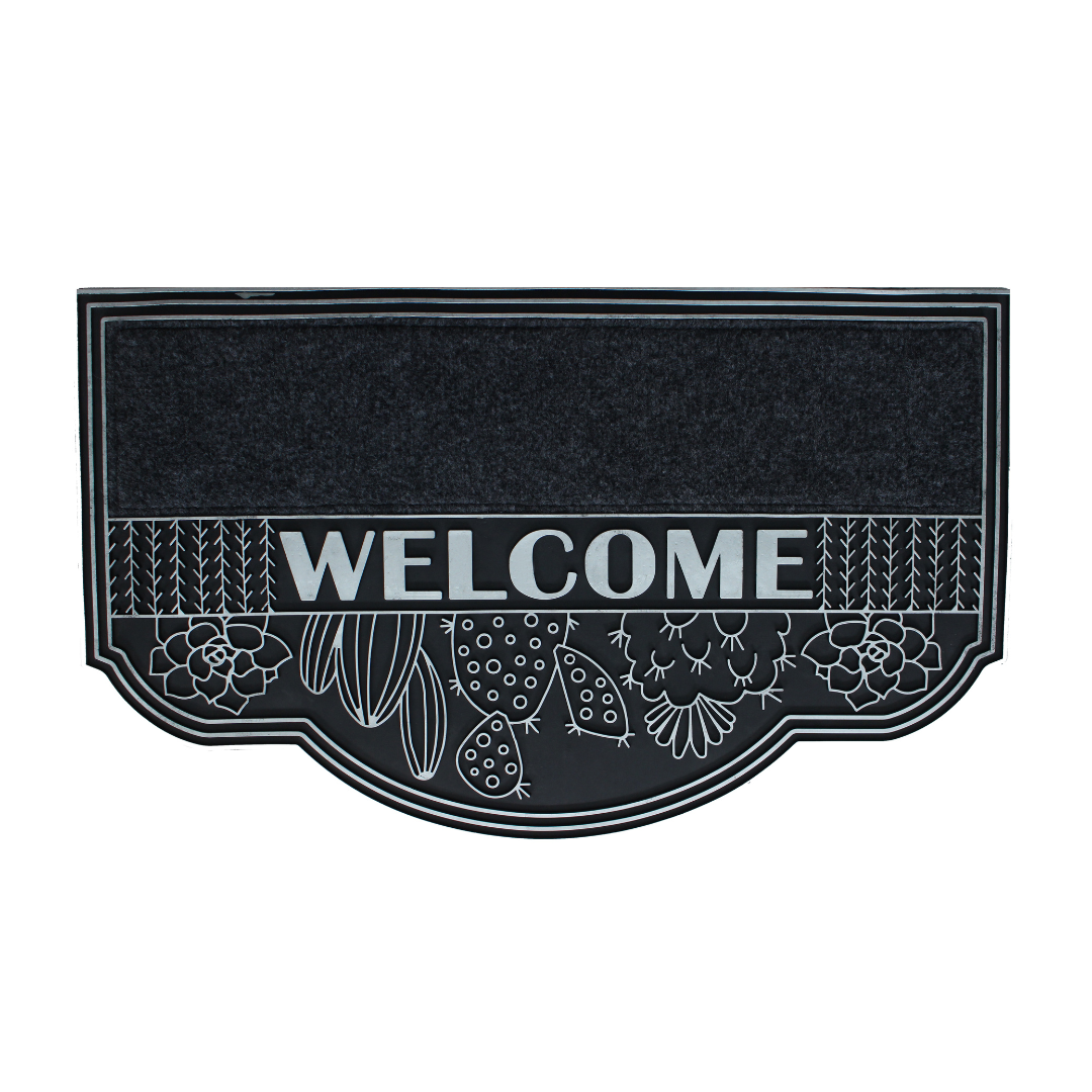 FLORAL WELCOME WITH CARPET DOOR MATS