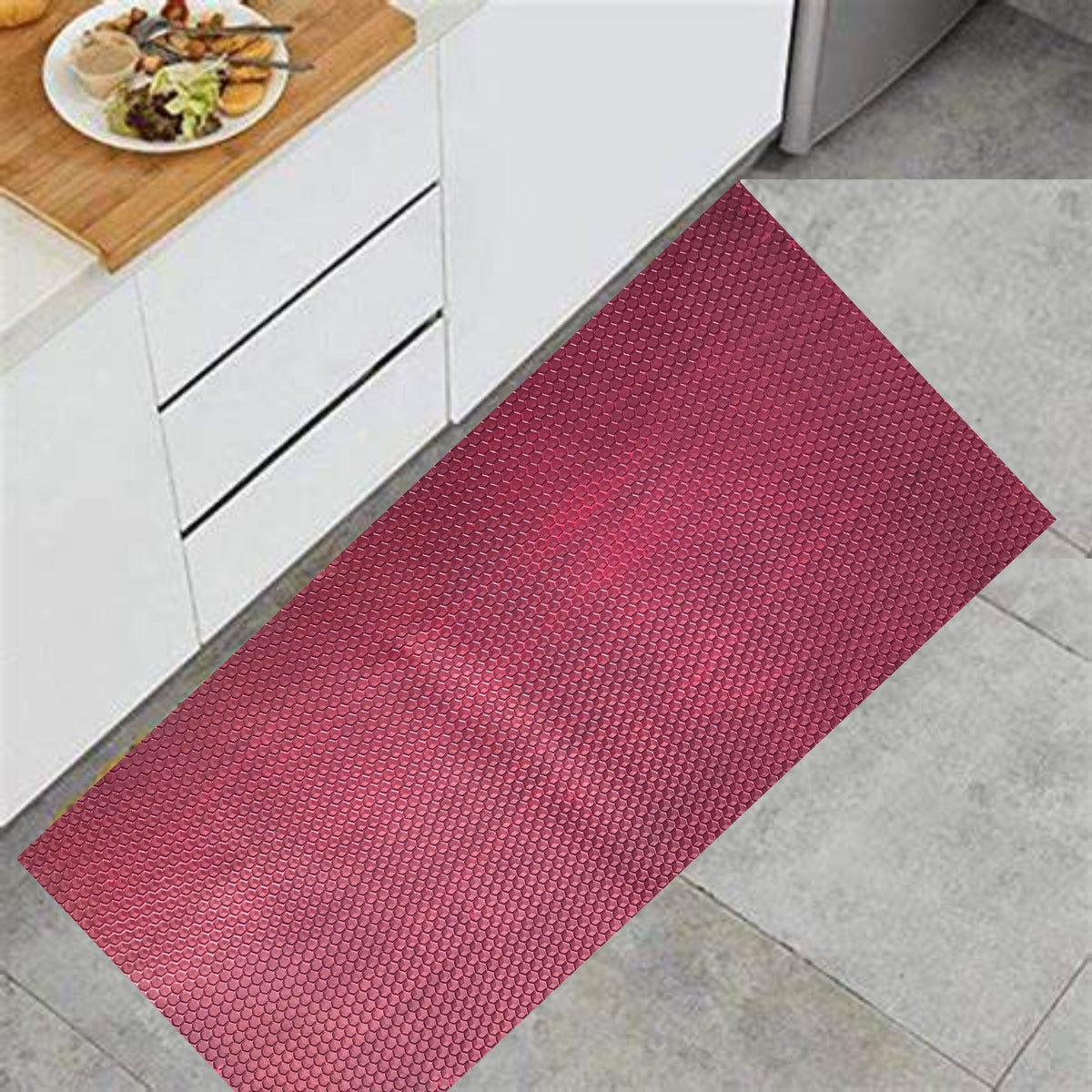 HONEYCOMB RUNNER MAT ONE PIECE PVC HOME & KITCHEN MULTI PURPOSE MAT