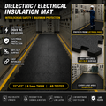 Interlocking electrical insulation tile mat 22x22 inch in use – PCSIR tested 36kV AC soft PVC dielectric tile in front of electrical panel in Pakistan